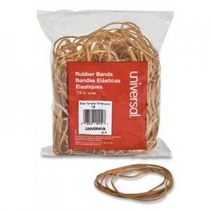 Universal UNV00419 Rubber Bands, Size 19, 0.04" Gauge, Beige, 4 oz Box, 310/Pack