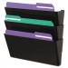 Universal UNV08121 Wall File, Three Pocket, Plastic, Black