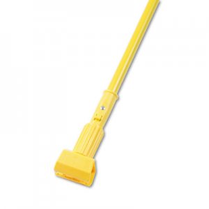 Boardwalk BWK610 Plastic Jaws Mop Handle for 5 Wide Mop Heads, 60" Aluminum Handle, Yellow