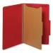 Universal UNV10213 Bright Colored Pressboard Classification Folders, 1 Divider, Legal Size, Ruby Red, 10/Box