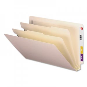 Universal UNV16151 Six-Section Manila End Tab Classification Folders, 2 Dividers, Legal Size, Manila, 10/Box