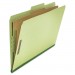 Universal UNV10261 Four-Section Pressboard Classification Folders, 1 Divider, Legal Size, Green, 10/Box