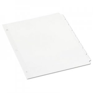 Universal UNV20845 Self-Tab Index Dividers, 8-Tab, 11 x 8.5, White, 24 Sets