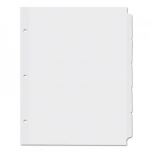 Universal UNV20835 Self-Tab Index Dividers, 5-Tab, 11 x 8.5, White, 36 Sets