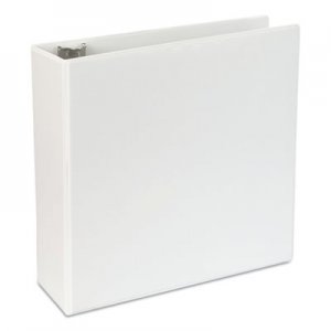 Universal UNV20994 Slant-Ring View Binder, 3 Rings, 4" Capacity, 11 x 8.5, White