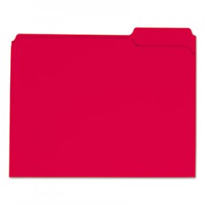 Universal UNV16163 Reinforced Top-Tab File Folders, 1/3-Cut Tabs, Letter Size, Red, 100/Box