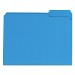 Universal UNV16161 Reinforced Top-Tab File Folders, 1/3-Cut Tabs, Letter Size, Blue, 100/Box