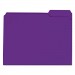 Universal UNV16165 Reinforced Top-Tab File Folders, 1/3-Cut Tabs, Letter Size, Violet, 100/Box
