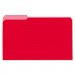 Universal UNV15303 Interior File Folders, 1/3-Cut Tabs, Legal Size, Red, 100/Box