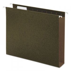 Universal UNV14142 Box Bottom Hanging File Folders, Letter Size, 1/5-Cut Tab, Standard Green, 25/Box