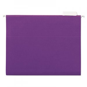 Universal UNV14120 Deluxe Bright Color Hanging File Folders, Letter Size, 1/5-Cut Tab, Violet, 25/Box