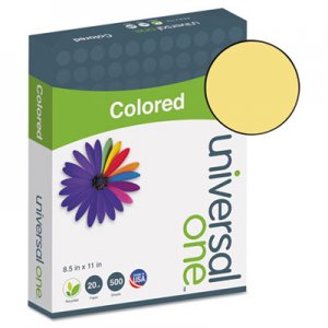 Universal UNV11205 Deluxe Colored Paper, 20lb, 8.5 x 11, Goldenrod, 500/Ream