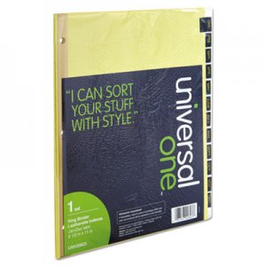 Universal UNV20823 Deluxe Preprinted Simulated Leather Tab Dividers with Gold Printing, 12-Tab, Jan. to Dec., 11 x 8.5