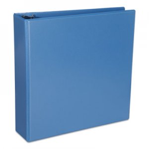 Universal UNV20733 Deluxe Round Ring View Binder, 3 Rings, 2" Capacity, 11 x 8.5, Light Blue