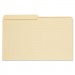 Universal UNV15112 Top Tab Manila File Folders, 1/2-Cut Tabs, Assorted Positions, Legal Size, 11 pt. Manila, 100/Box