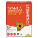 Universal UNV20030 30% Recycled Copy Paper, 92 Bright, 20 lb, 8.5 x 11, White, 500 Sheets/Ream, 10 Reams