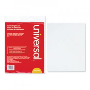 Universal UNV84620 Laminating Pouches, 3 mil, 9" x 11.5", Matte Clear, 25/Pack