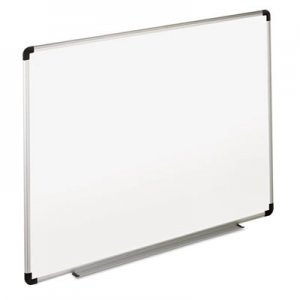 Universal UNV43725 Dry Erase Board, Melamine, 72 x 48, White, Black/Gray Aluminum/Plastic Frame