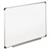 Universal UNV43725 Dry Erase Board, Melamine, 72 x 48, White, Black/Gray Aluminum/Plastic Frame
