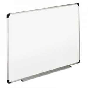 Universal UNV43724 Dry Erase Board, Melamine, 48 x 36, White, Black/Gray Aluminum/Plastic Frame