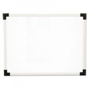 Universal UNV43722 Dry Erase Board, Melamine, 24 x 18, White, Black/Gray, Aluminum/Plastic Frame