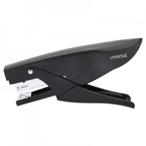 Universal UNV43108 Deluxe Plier Stapler, 20-Sheet Capacity, 0.25" Staples, 1.75" Throat, Black