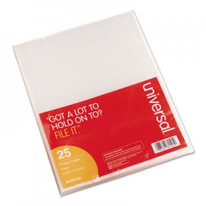 Universal UNV81525 Project Folders, Letter Size, Clear, 25/Pack
