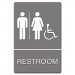 Headline Sign USS4811 ADA Sign, Restroom/Wheelchair Accessible Tactile Symbol, Molded Plastic, 6 x 9