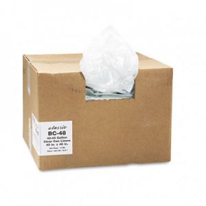 Classic Clear 404616C Clear Low-Density Can Liners, 40-45 gal, .6 mil, 40 x 46, Clear, 250/Carton WBI404616C