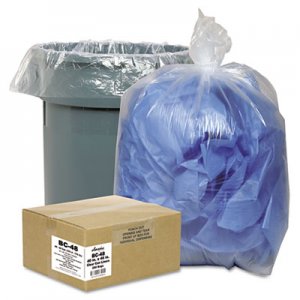 Classic Clear 242315C Clear Low-Density Can Liners, 7-10 gal, .6 mil, 24 x 23, Clear, 500/Carton WBI242315C