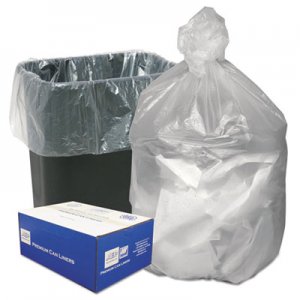 Ultra Plus WBIHD24338N High Density Can Liners, 16gal, 8 Microns, 24 x 33, Natural, 1000/Carton