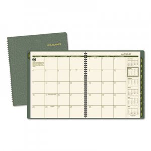 At-A-Glance AAG70260G60 Recycled Monthly Planner, 9 x 11, Green, 2016-2017 70-260G-60