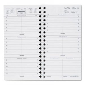 At-A-Glance AAG7090410 Weekly Appointment Book Refill Hourly Ruled, 3 1/4 x 6 1/4, 2016 70-904