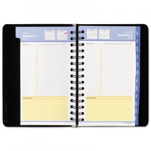 At-A-Glance AAG760405 QuickNotes Daily/Monthly Appointment Book/Planner, 4 7/8 x 8, Black, 2016 76-04-05