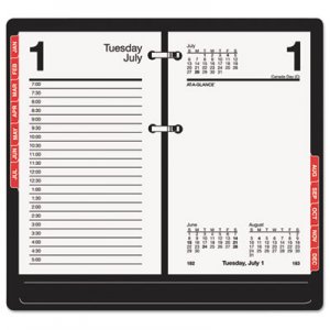 At-A-Glance AAGE717T50 Desk Calendar Refill with Tabs, 3 1/2 x 6, White, 2016 E717T-50