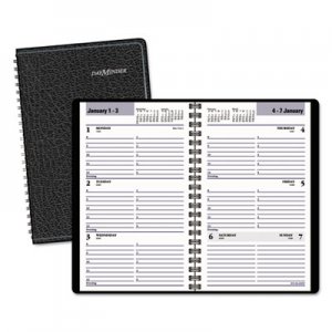 DayMinder AAGG20000 Block Format Weekly Appointment Book, 4 7/8 x 8, Black, 2016 G200-00