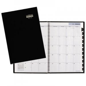 DayMinder AAGG470H00 Hard-Cover Monthly Planner, 7 7/8 x 11 7/8, Black, 2015-2017 G470H-00