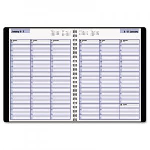 DayMinder AAGG52000 Recycled Weekly Appointment Book, Black, 8" x 11", 2012 G520-00