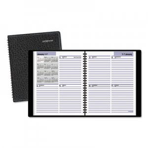 DayMinder AAGG53500 Open-Schedule Weekly Appointment Book, 6 7/8 x 8 3/4, Black, 2016 G535-00