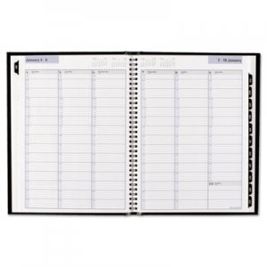DayMinder AAGG520H00 Hardcover Weekly Appointment Book, 8 x 11, Black, 2017 G520H-00