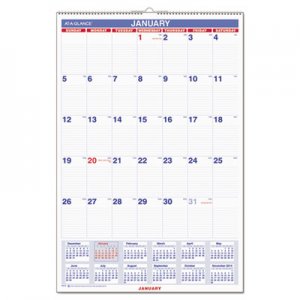 At-A-Glance AAGPM428 Monthly Wall Calendar with Ruled Daily Blocks, 20 x 30, White, 2016 PM4-28