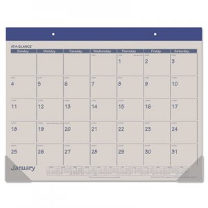 At-A-Glance AAGSK2517 Fashion Color Desk Pad, 22 x 17, Blue, 2017 SK25-17