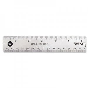 Westcott 10415 Stainless Steel Office Ruler With Non Slip Cork Base, 12 ACM10415