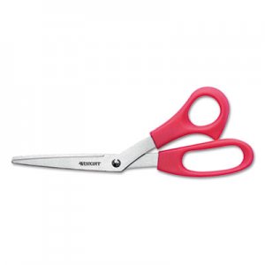 Westcott 10703 Value Line Stainless Steel Shears, 8" Bent, Red ACM10703