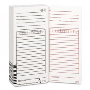 Acroprint ACP099111000 Time Card for Es1000 Electronic Totalizing Payroll Recorder, 100/Pack 09-9111-000