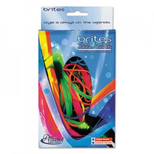 Alliance 07706 Brites Pic-Pac Rubber Bands, Blue/Orange/Yellow/Lime/Purple/Pink, 1-1/2-oz Box ALL07706