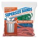 Alliance 08997 SuperSz. Rubber Bands, 12" Red, 14" Green, 17" Blue, 1/4"w, 24/Pack ALL08997