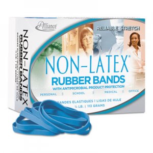 Alliance 42649 Antimicrobial Non-Latex Rubber Bands, Sz. 64, 3-1/2 x 1/4, 1/4lb Box ALL42649