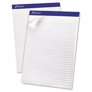 Ampad TOP20170 Recycled Writing Pads, 8 1/2 x 11 3/4, White, 50 Sheets, Dozen 20-170
