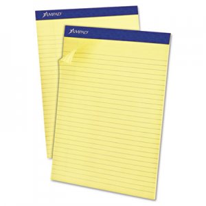 Ampad TOP20270 Recycled Writing Pads, 8 1/2 x 11 3/4, Canary, 50 Sheets, Dozen 20-270